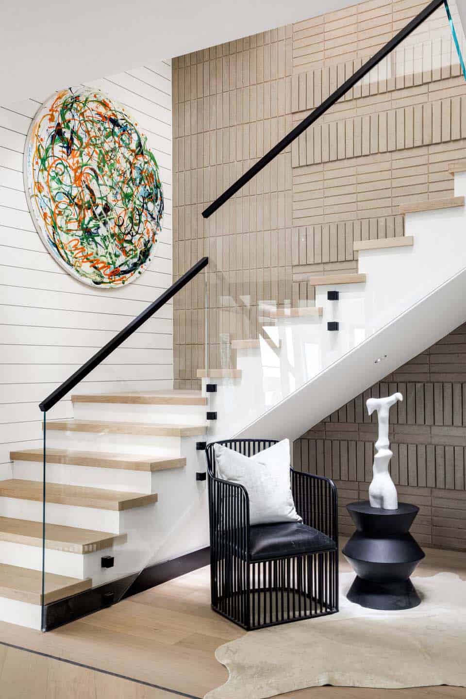 coastal contemporary staircase